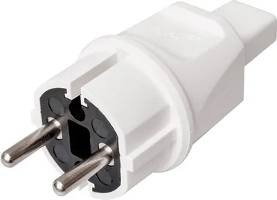 Produktbild von ILLU Konturenstecker Vollgummi- weiß - wetterfest - IP44 - für ILLU Flachkabel