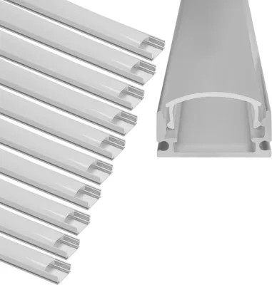 Produktbild von Jopassy 10x1m LED hliníkový profil hliníkový profil koľajnica LED pás LED kanál pre LED pás modely profilov v tvare U