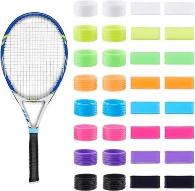 Obrázek produktu pro Sada 32 tenisových gum – 7 barev, průměr 27 cm / 37 cm