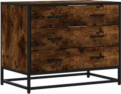 Produktbild von vidaXL Schubladenschrank Räuchereiche 70x41x56 cm Holzwerkstoff