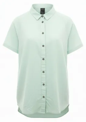 Produktbild von Jack Wolfskin Nata River Shirt Damen Bluse kurzarm T-Shirt Grün Größe S
