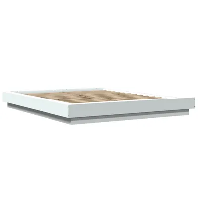 Produktbild von Bettgestell mit LED Weiß 150x200 cm Holzwerkstoff
