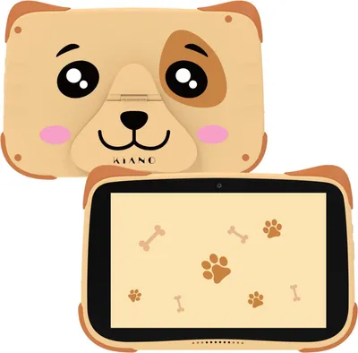 Obrázok produktu pre Kiano Alpha Kid hnedý a oranžový multimediálny vzdelávací tablet pre deti Dog Wi-Fi, Android 13