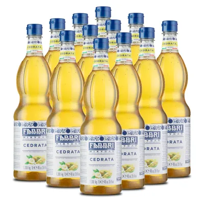 Produktbild von MIXYBAR-CEDRATA-FABBRI Sirup 12x1L PET-Flasche - Sciroppo Di Cedrata Italien - ohne Konservierungsmittel - Zitronat-Zitronen-Getränke-Sirup