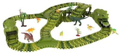 Zdjęcie produktu dla Tor wyścigowy dinozaury samochody XXL TRACK 240 elementów