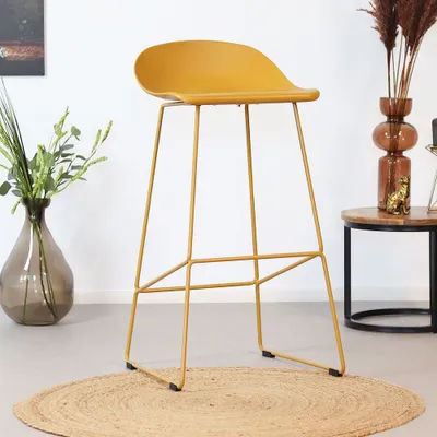 Produktbild von Bronx71 Barhocker Ellen skandinavisches Design gelb 76 cm