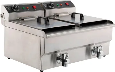 Produktbild von Combisteel Elektro Tischfritteuse 2x8 L – Gastronomie Doppelgerät 2x230V