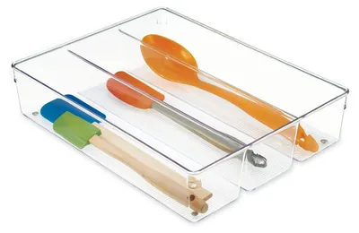 Produktbild von Omgoods – Tiefenlade-Organizer mit 3 Fächern, transparent