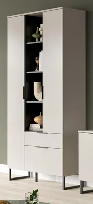 Produktbild von Highboard "Morena" Kaschmir Schwarz, Kommode 90 x 192 cm mit Soft-Close