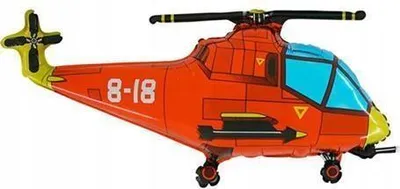 Produktbild von Folienballon Hubschrauber rot Mini 14"", 1 Stk.