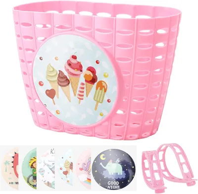 Produktbild von Wasserdichte Fahrradkorb, Rosa, 21x12x15 cm, Für Kinder, Vorne Befestigen