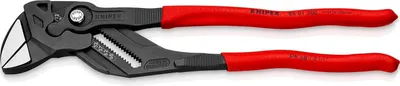Produktbild von KNIPEX Zangenschlüssel Zange und Schraubenschlüssel in einem Werkzeug mit rutschhemmendem Kunststoff überzogen 300 mm, 86 01 300 SB