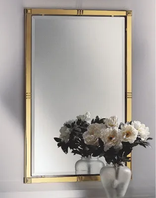 Produktbild von Casa Padrino Luxus Spiegel Messing Glänzend / Messing Satiniert H. 100 cm -  Italy