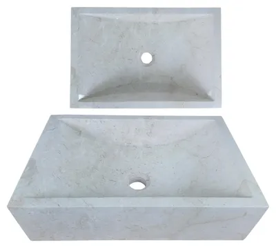 Immagine prodotto di Lavandino Lendo Online 45x30x12 cm Rettangolo in marmo crema