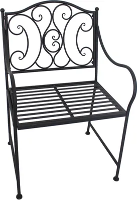 Produktbild von Gartenstuhl Curly im Vintagedesign, Breite 57 cm, Tiefe 53 cm, Höhe 93 cm, Sitzhöhe 45 cm