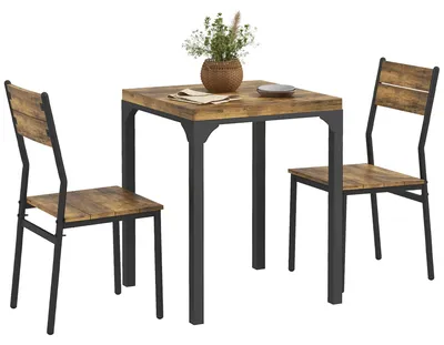 Immagine prodotto di HOMCOM Set da pranzo a 3 pezzi con struttura in metallo