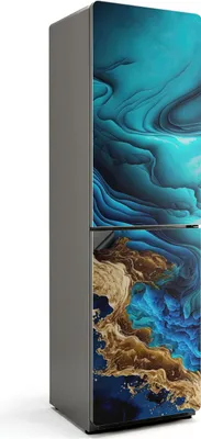 Zdjęcie produktu dla Abstrakcyjne fale i struktury - Magnetyczna osłona lodówki - Folia dekoracyjna magnetyczna do kuchni - Magnes na lodówkę deco - Samoprzylepna tablica magnetyczna - Folia magnetyczna na drzwi lodówki - 60x205 cm
