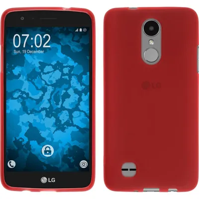 Produktbild von PhoneNatic Case kompatibel mit LG K4 2017 - rot Silikon Hülle matt + 2 Schutzfolien