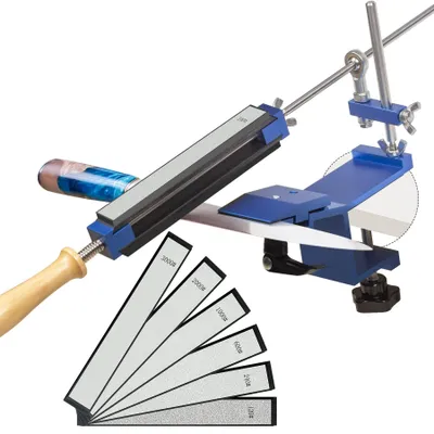 Productafbeelding van Professionele messenslijper met snelklemmen-design, 6 diamantstenen