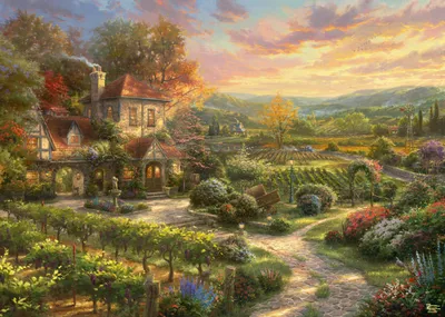 Produktbild von Thomas Kinkade - In den Weinbergen - 2000 Teile Puzzle