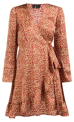Productafbeelding van paino dames wikkeljurk 19225517-PA01, ROOD, S (maat S)