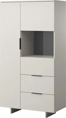 Produktbild von Vitrine Standvitrine Vitrinenschrank MALME sandbeige 90x170x41,5cm