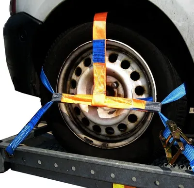 Produktbild von Reifenspanngurt Autotransport Zurrgurt Radsicherung Reifengurt Radgurt Gurt