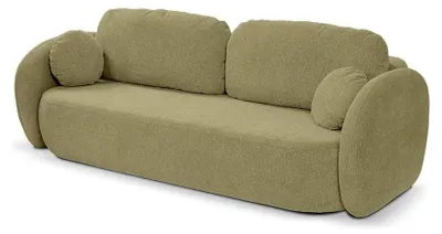 Immagine prodotto di Divano letto Olemo, rivestito in lino dorato