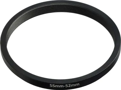 Produktbild von vhbw Step-Down-Ring Adapter 55 mm auf 52 mm kompatibel mit Canon Kamera Objektiv - Filteradapter Metall