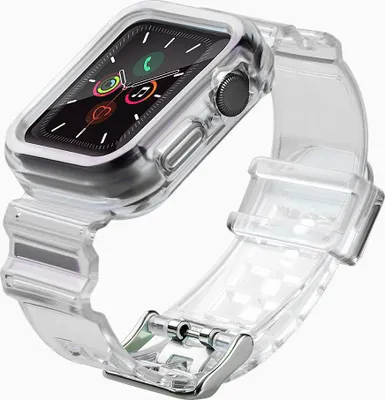 Produktbild von Hurtel 9145576223680, Uhrenarmband, Apple, Watch SE2 44 mm Watch 6 44 mm Watch SE 44 mm Watch 5 44 mm Watch 4 44 mm, Silikon, Thermoplastische Polyurethane (TPU), Kratzresistent, 247 mm
