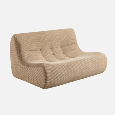 Produktbild von sweeek - 2-Sitzer Sessel mit Cordbezug - Dunkelbeige