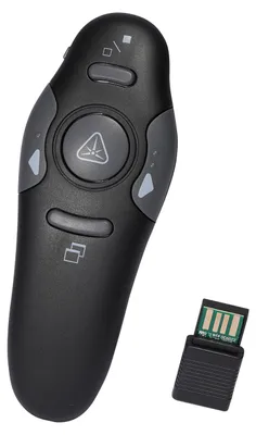 Obrázek produktu pro Bezdrátový ovladač pro prezentace, 2,4 GHz, dosah ovládání 30 metrů, červená ukazovací špička, jednoduché ovládání pro otáčení stránek, přenosný ovladač pro notebooky