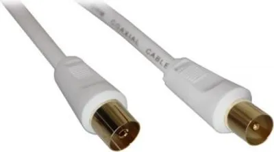 Produktbild von Antennenkabel (80 dB), doppelt geschirmt vergoldet, Koax-Stecker > Koax-Buchse (vollständig geschirmt)