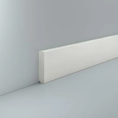 Produktbild von Sockelleiste Kunststoff 12 x 60 Hartschaum RAL 9016 PVC Feuchtraum