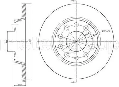 Produktbild von 2x METELLI Bremsscheibe 23-0749C für VW PASSAT Variant (3B6) PASSAT (3B3) 40 0mm