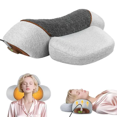 Produktbild von Nackenmassagegerät, 3-in-1-Nackenmassagekissen mit Heiz-, Vibrations-, Dehnungsfunktionen, 30-Minuten-Timer zum Stressabbau und zur Entspannung