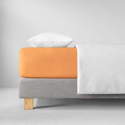 Produktbild von Estella Jersey-Stretch Spannbetttuch Farbe apricot Größe 200x200 cm