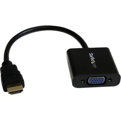 Produktbild von StarTech.com 1080p 60Hz HDMI auf VGA Hochgeschwindigkeits Display Adapter - Aktiver HDMI auf VGA (Stecker auf Buchse) Video Konverter für Laptop/PC/Monitor, 1920 x 1080 Pixel, 1080p, 60 Hz, Schwarz, Aktiver Videokonverter, 0 - 60 °C
