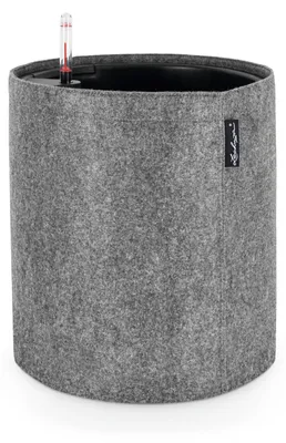 Produktbild von LECHUZA-Pflanzgefäß Trendcover 32 Felt Dark Grey | Pflanzgefäß mit Bewässerungssystem und Pflanzeinsatz | Filz-Oberfläche | Ø 32 x 33 cm | 14192