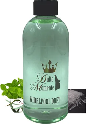 Produktbild von Dufte Momente | Whirlpool Duft 500ml | Polarminze (Eukalyptus, Menthol, Minze | mit naturreinen und natürlichen ätherischen Ölen | kein Schaum | vegan