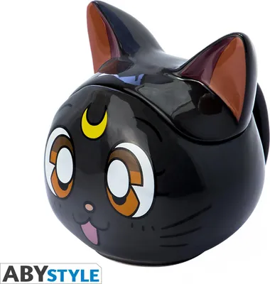 Zdjęcie produktu dla Kubek ceramiczny Sailor Moon 3D Head - Luna (350 ml)