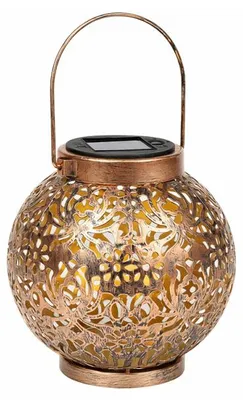Obrázek produktu pro Verk 12408 Solární LED závěsný lampion se senzorem soumraku, měděný