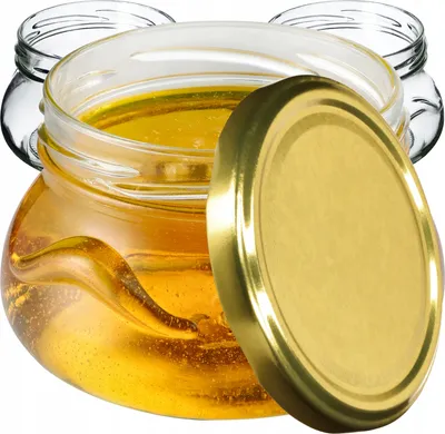 Produktbild von KADAX Einmachgläser mit Deckel "Raja", Einmachgläser, 300ml, 10 Stück, goldener Deckel