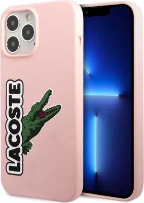 Produktbild von Schutzhülle für iPhone 13 Pro Max, Lacoste Hardcase Silicone Head Crocodile, Rosa