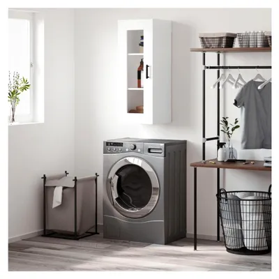 Produktbild von Hängeschrank für Badezimmer, Hängeschrank, Weiß, 34,5 x 34 x 90 cm