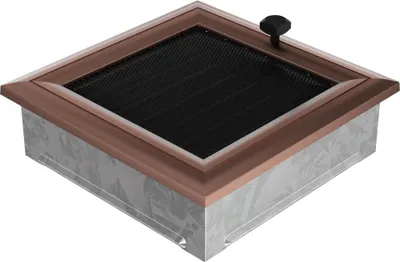 Zdjęcie produktu dla Kratka wentylacyjna kominkowa Oskar 17x17 miedziana Z żaluzją