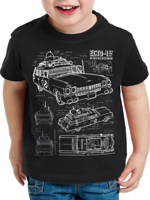 Produktbild von style3 ECTO-1 Blaupause Kinder T-Shirt geisterjäger
