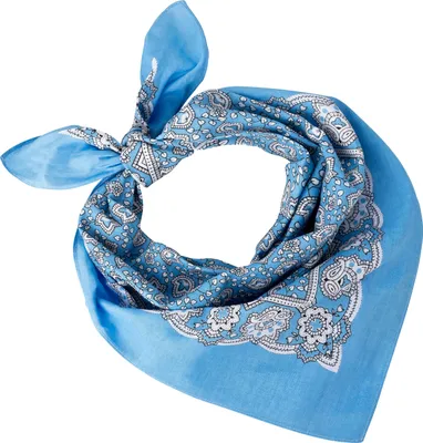 Tobeni 548 Bandana Nickituch in 100 Baumwolle für Damen und Herren Paisley Hellblau