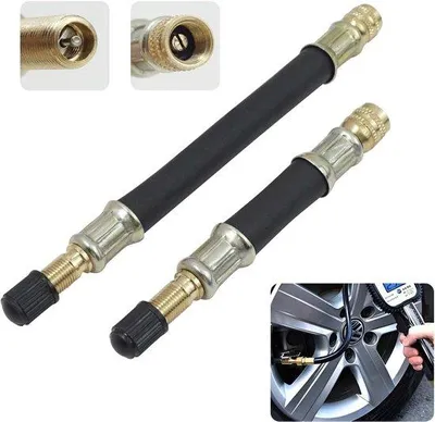 Productafbeelding van Bandenventielverlenging - 100 mm - Rubber - Voor Auto's en Motorfietsen
