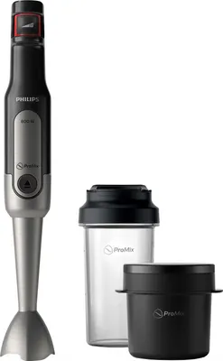 Produktbild von Philips Viva Collection HR2651/90 Kchenmaschine, 800 W, Variable Geschwindigkeit + Turbo, On-the-Go und Suppenbehlter, Schwarz